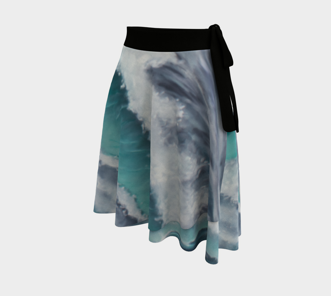 Jupe drapée En eaux Turquoises