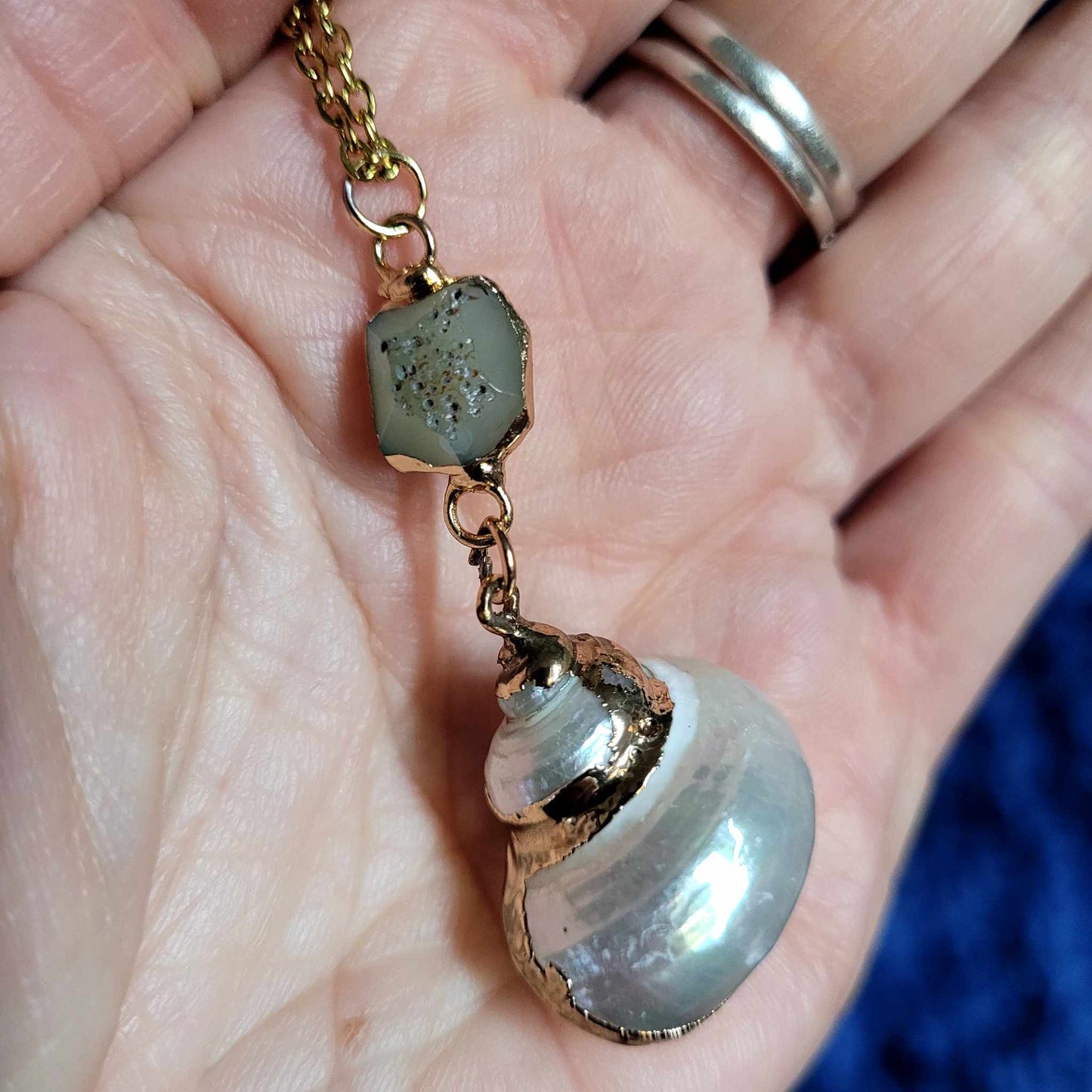 Pendentif Aurora - Agate verte