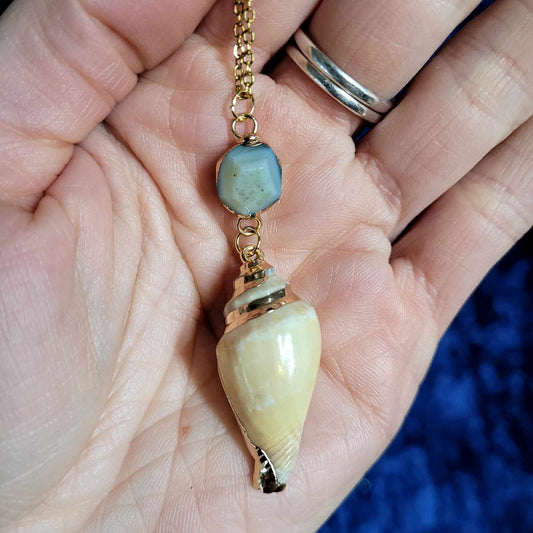 Pendentif Naïade - Agate verte