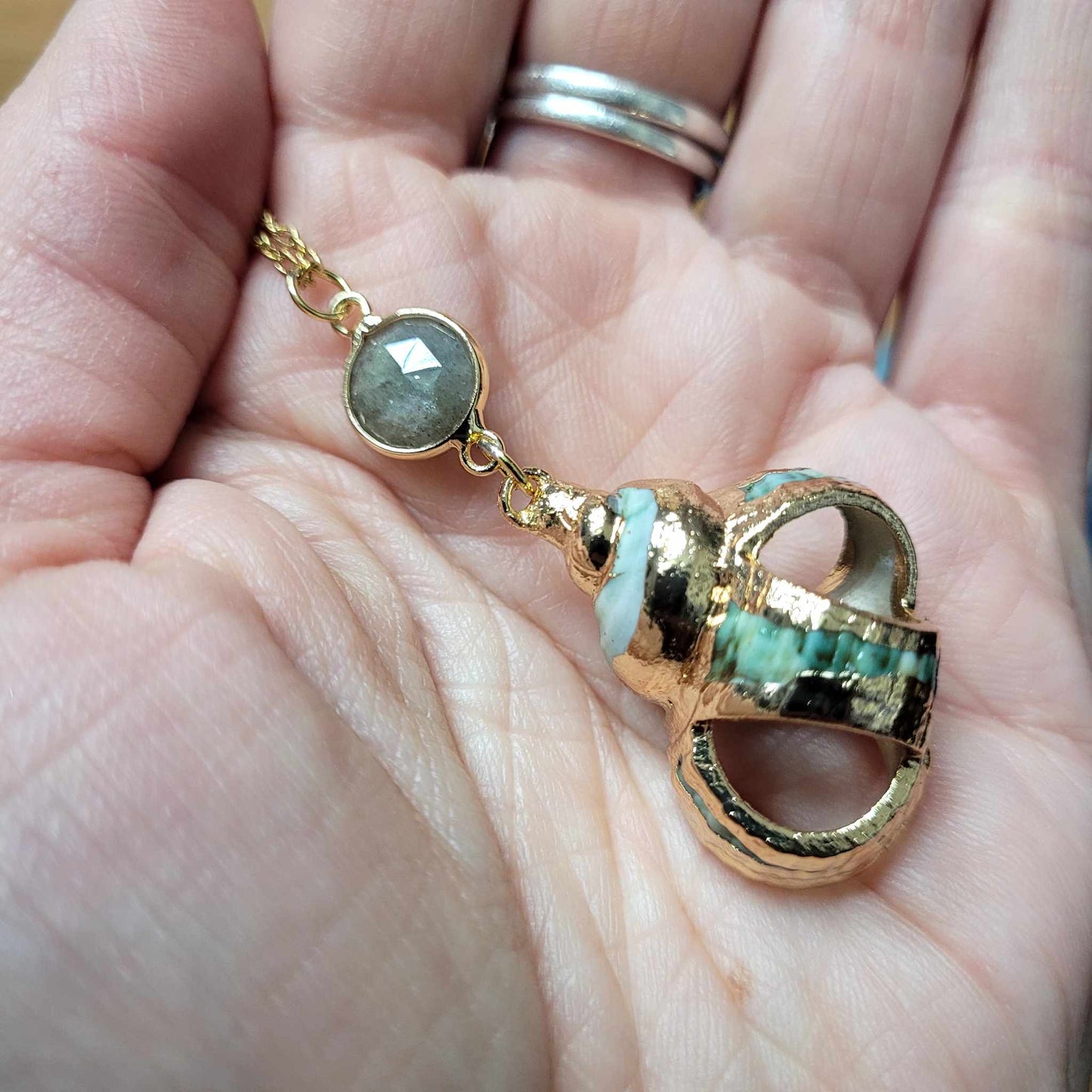 Pendentif Selkie - Labradorite