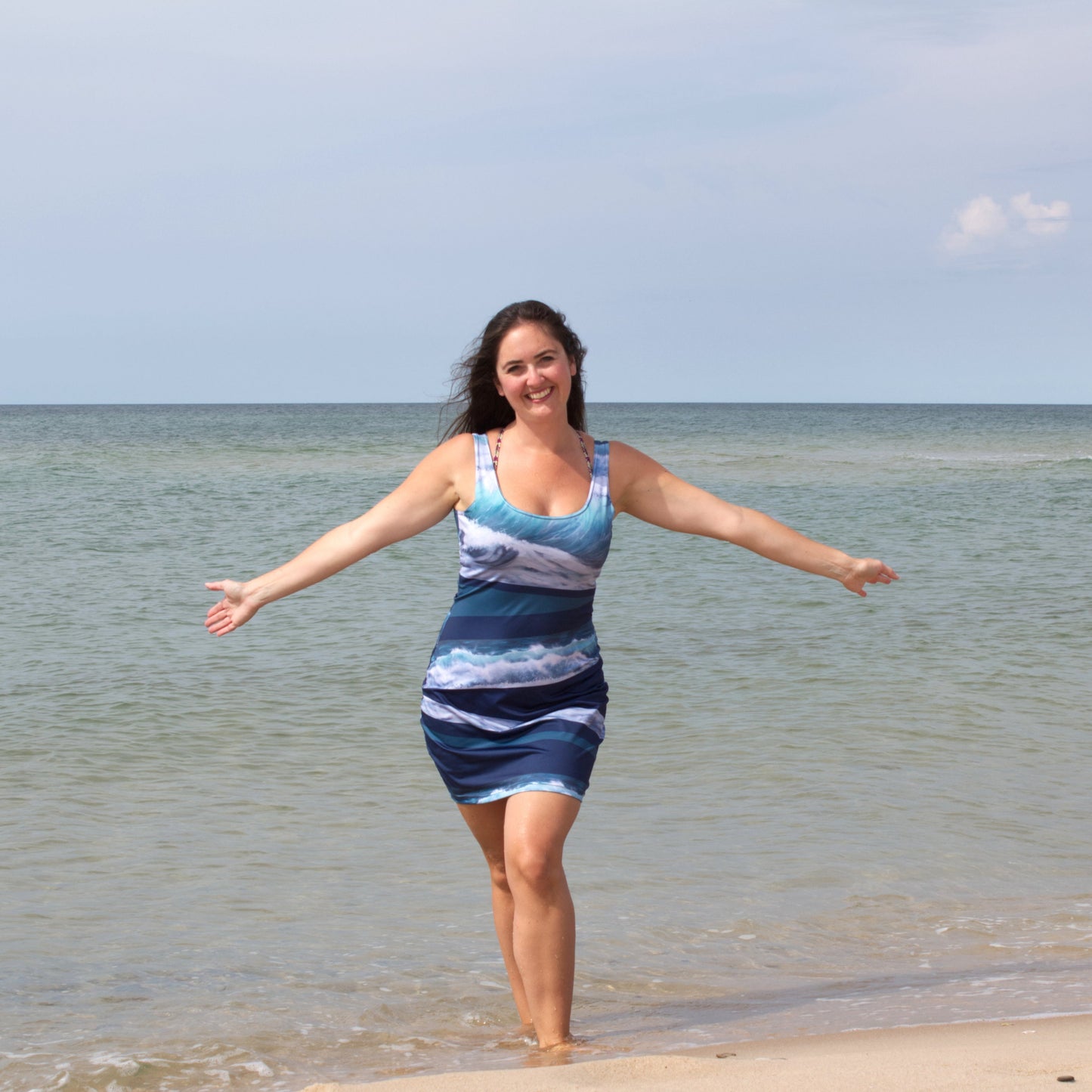 Robe silhouette - En eaux turquoises