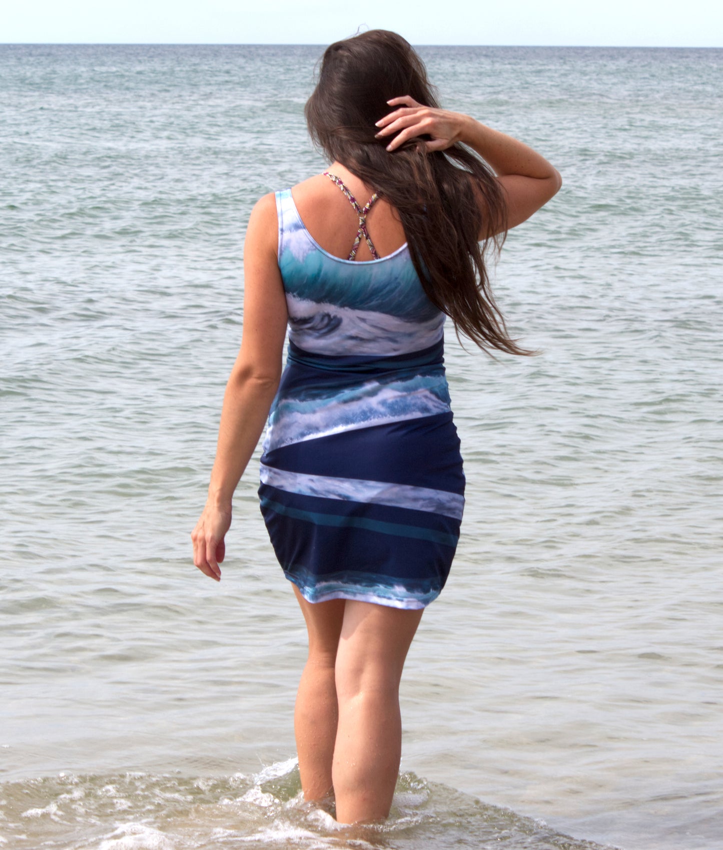 Robe silhouette - En eaux turquoises