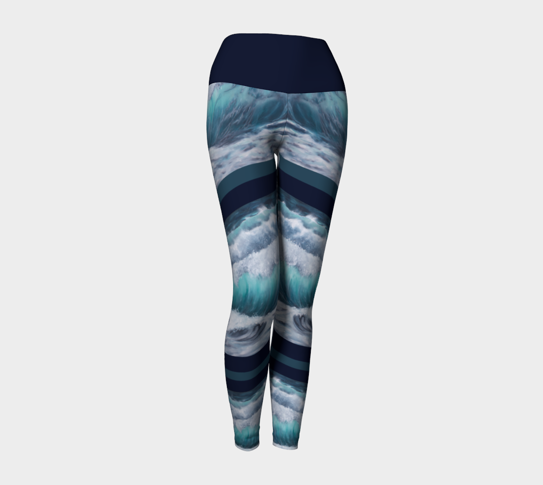 Legging yoga - (Long) En eaux Turquoises