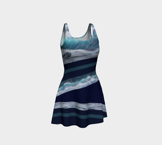 Robe évasée - En eaux turquoises Modèle 1