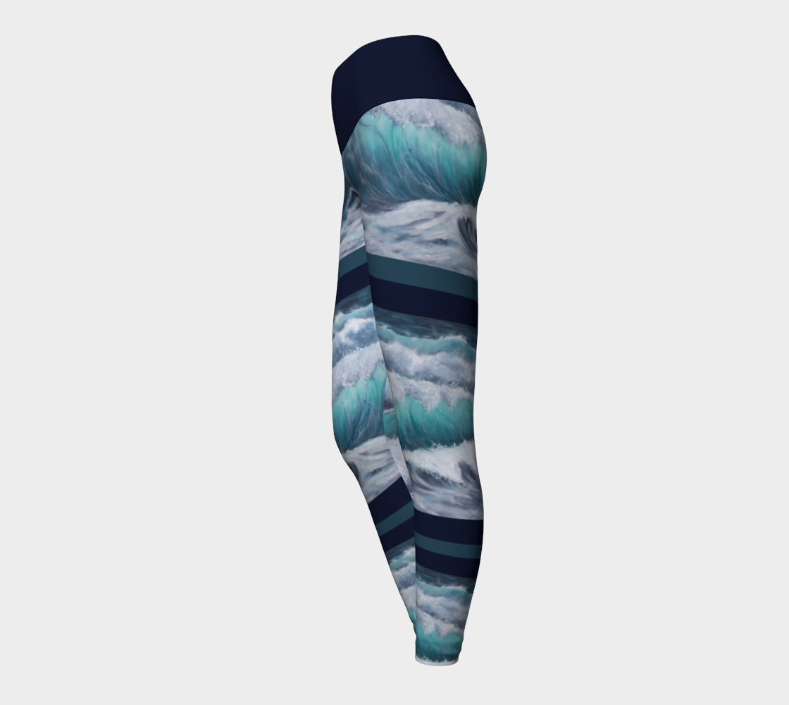 Legging yoga - (Long) En eaux Turquoises