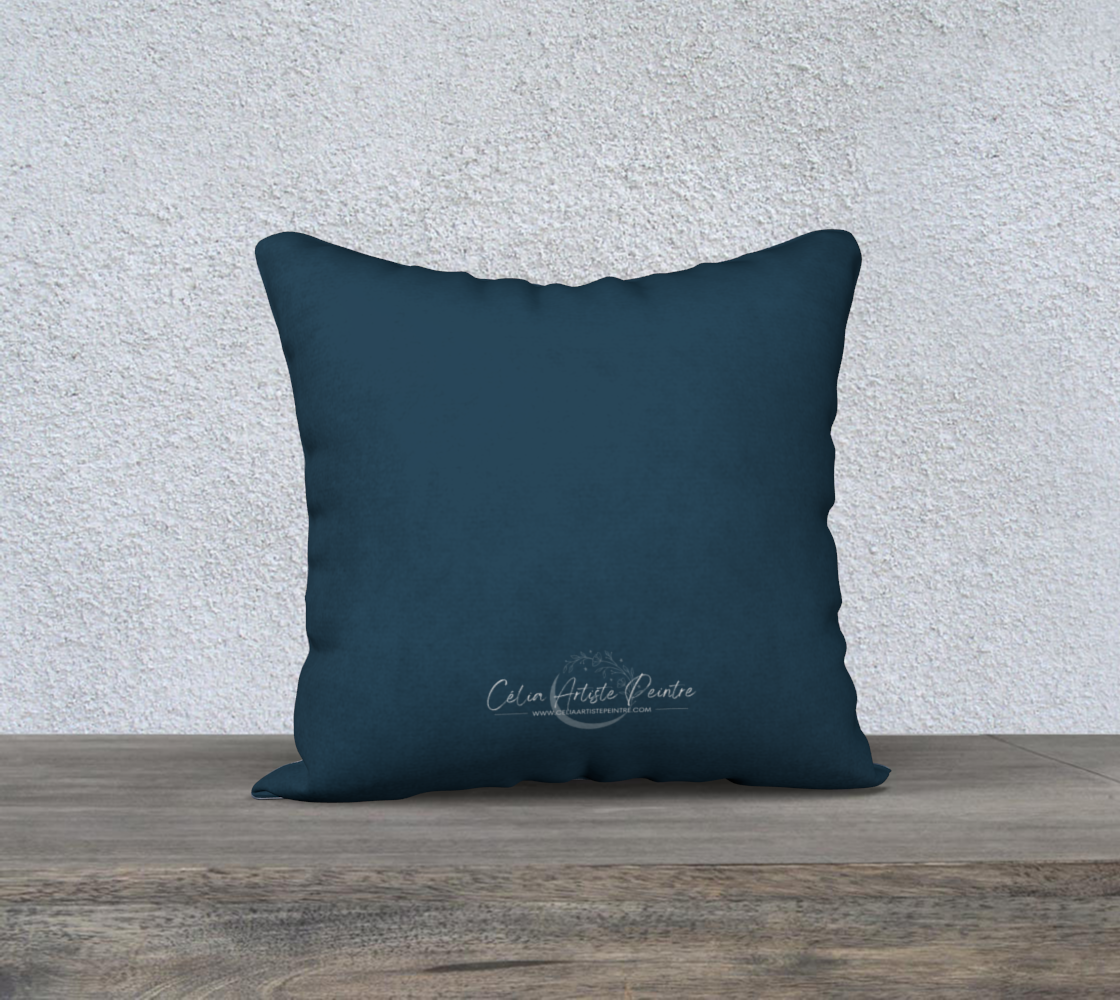 Housse de coussin 18x18 po - En eaux turquoises